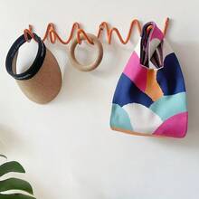 1pc Creative Wave-Shaped Nordic Ins Style Elegant Metal Wall Hook For Clothes, Bags, Scarves - Wavy Design Coat Rack, Smooth Curved Shape, Suitable For Home Organization, Hotel Decor And Fashion Store Display - Multicolor - View 12
