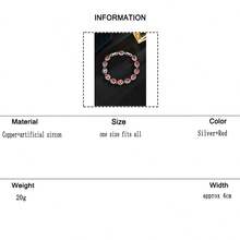 1 pieza Pulsera de mujer elegante y de lujo con flor ovalada de circonita cúbica incrustada en cobre, empaquetada en caja de regalo - Pulsera ovalada - Ver 13