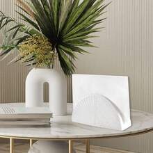 1 件装桌巾架，优雅陶瓷纸巾架，立式纸巾盒，白色，适用于家庭、酒店厨房和餐厅装饰，白色浮雕纸巾架，厨房餐巾架，适用于派对和餐厅的餐桌和台面。 - 彩色 - 查看 4