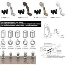 XISH prime-line products H 3960 ventana plegable mango Bronce adaptador para múltiples Spline diámetros - Bronce - Ver 3