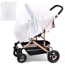 Mosquitera para Cochecito Bebé y Cunas con Ribete Elástico Fácil Instalación Resistente a Desgarros y Lavable (Blanco), con una Bolsa de Almacenamiento Apto para Portabebés, Cunas,36744117 - Multicolor - Ver 1