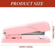 XISH Operitacx Grapadoras de metal para oficina grapadoras de papel para estudiantes accesorios de oficina para mujeres hombres estudiantes profesores color rosa - Rosado - Ver 6