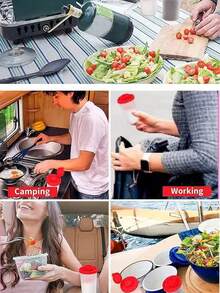 3个装塑料迷你盐和胡椒瓶，防潮，适用于露营、野餐、户外活动、午餐盒