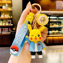 Pokemon Keychain, Cartoon Character Pikachu & Charmander Themed Keyring, Fashion Bag Charm Accessory, Gift - Multicolor - View 4
