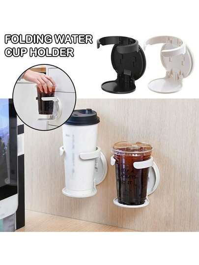 1 Stück weißer ABS Kunststoff faltbarer Becherhalter | Verstellbarer Arm, abnehmbar und leicht zu reinigen, geeignet für Zuhause/Büro/Wohnheim/Boot/Wohnmobil, toll für Halloween, Thanksgiving, Weihnachten und andere Feiertage