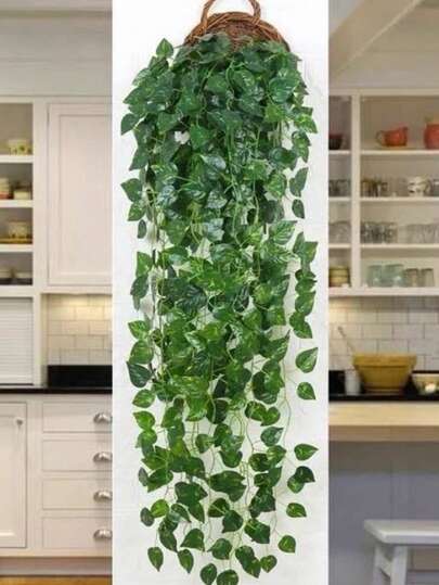 4 Metros Hera Verde Planta Artificial Trepadeira Ramas Folhagem Pendente Muito Lindo 2026