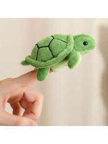 趣味海洋系列动物手指玩偶毛绒玩具，迷你鲨鱼、虎鲸、海龟、螃蟹、章鱼、小丑鱼手指玩偶，亲子互动玩具，儿童生日礼物，送给动物爱好者的圣诞节、感恩节、情人节礼物 - 彩色 - 查看 15