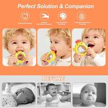 Baby Teething Toy Silicone Teething Toys Chick Baby Chew For Sucking Needs - Multicolor - View 4