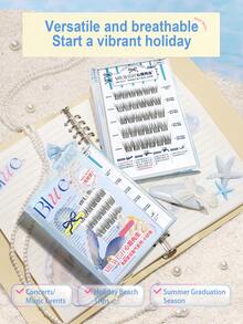 30pcs Glue-Free Faux Lashes With Small Pearls - Natural Slightly Curled Soft Lashes, Inspired By Europen Style, 15° Curl, Natural Baby Lashes, Slouchy Lash Extension, Segmented MR.WISH Fake Eyelashes - No Curl - View 6