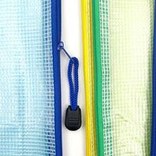 Extra Large Grid Waterproof Zipper File Bag - A3/A4/A5/A6 Transparent Student And Professional File Organizer, Perfect For Storing Paper And Materials. - Multicolor - View 5