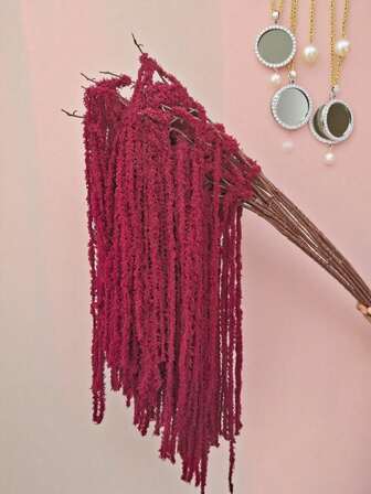 3/1pc Burgundy Faux Wisteria Flower Pendant, Lover's Tear Pendant Plant, Silk Faux Amaranth Wedding Pendant, Burgundy Wedding Floral, Cascading Wedding Bouquet, Suitable For Wedding Backdrop Decor, Hotel Decor, DIY Floral Arrangement, Vase Filler, Wall Decor, Mother's Day, Birthday, Party, Gift (Fabric Faux Flower)