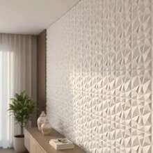 This Decorative 3D Diamond Pattern Wall Panel Is Waterproof, Moisture-Proof, And Fire-Resistant, With A Strong Stereoscopic Effect. It Is Easy To Operate And Can Easily Change The Interior Wall Decoration (Similar To Wallpaper). It Is Suitable For New House Decoration, As Well As Renovation Of The TV Background Wall, Living Room, Kitchen And Bathroom In Old Houses And Rental Houses. - White - View 4