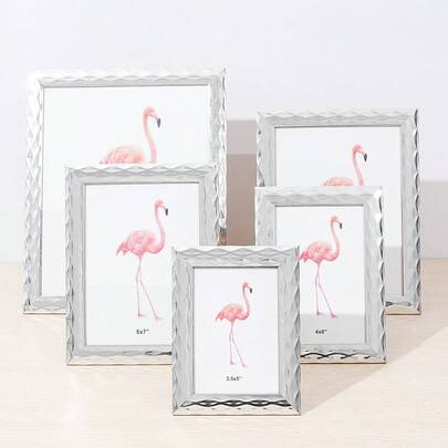 1pc Dual-Use Wavy Photo Frame (Includes Photo Paper, Random Photo Paper Delivery), Suitable For Home, Bedroom, Dining Room, Living Room