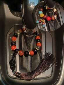 1 chiếc đồ trang trí treo xe hơi bằng pha lê nhân tạo có tua rua - Thiết kế thời trang, thích hợp sử dụng khi đi du lịch, quà tặng lý tưởng, phụ kiện du lịch, trang trí xe hơi thanh lịch, tua rua trang trí, trang trí cần số. - Nhiều màu - Xem 4