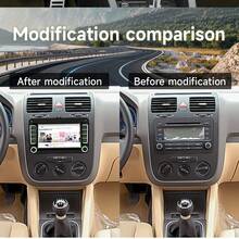 [BQCC] 安卓13.0车载收音机GPS导航一体机，7英寸TFT触摸屏，支持MP5播放，带CarPlay、蓝牙、USB和FM收音机功能，适用于帕萨特、Polo、高尔夫、西雅特等车型