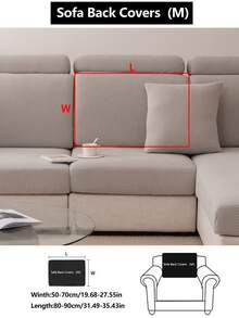 1件装弹力沙发套，防滑全覆盖沙发座套，四季皆宜，加厚面料，可机洗，防尘，宠物友好，装饰性沙发保护套，可调节尺寸，适用于转角沙发、卧室、办公室、客厅、L型沙发以及1/2/3/4人座沙发 - 淺灰色 - 查看 13