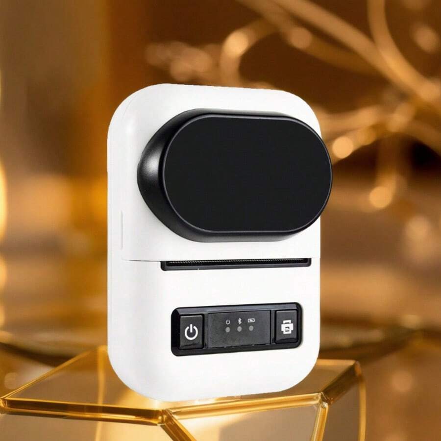 ¡Impresora de Etiquetas Bluetooth Portátil Imprescindible! Adaptado a ropa/alimentos/joyería, conexión Bluetooth fácil, compacta y portátil, imprime etiquetas claras rápidamente – artículo core para clasificación comercial y organización doméstica! - Blanco y Negro - Ver 1