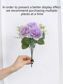 1pc 9.8-Inch (Height) Realistic Peony Home Decoration Vase, Suitable For Living Room, Bedroom, Graduation Season, Mother's Day, Father's Day, Wedding, Valentine's Day, Birthday Party And Other Occasions. It Can Be Used As A Decorative Item For Filling The Tabletop Vase. - Multicolor - View 10