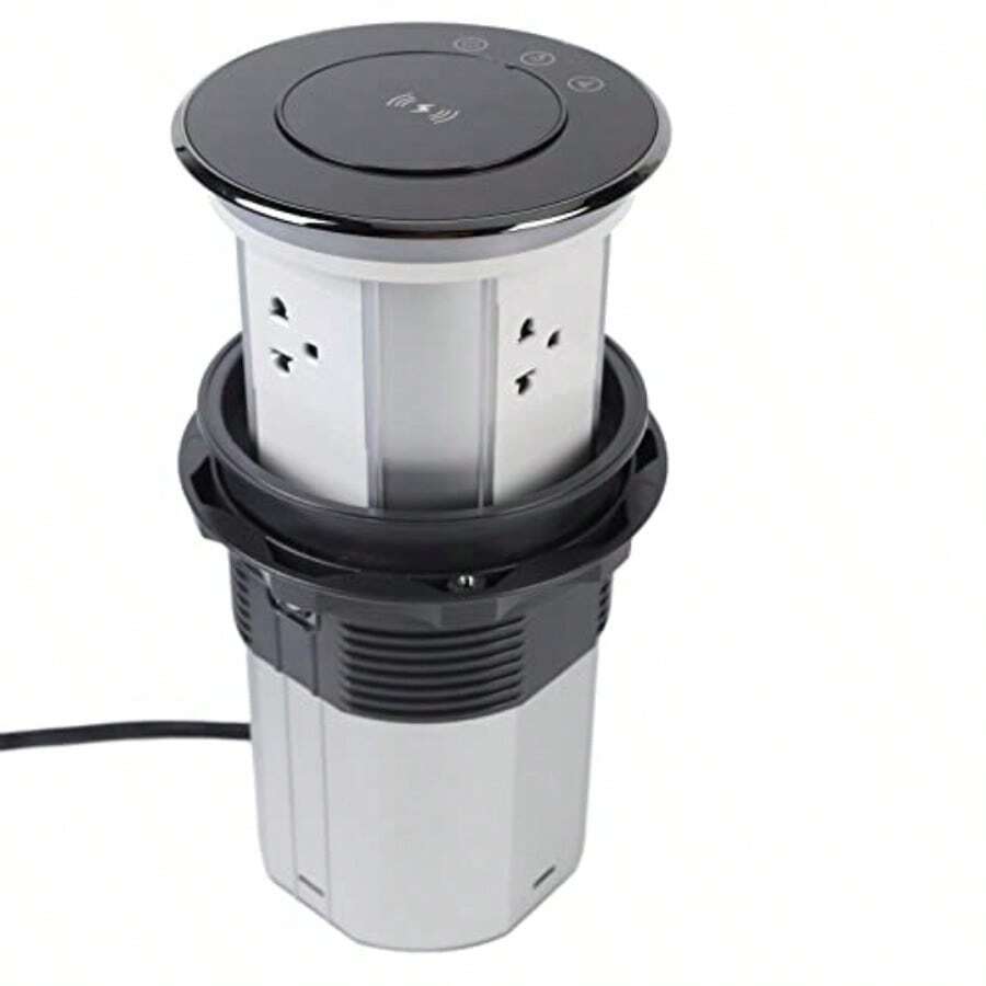 toma de corrienteSalida Emergente Automática WiFi Control Táctil Tira de Alimentación Empotrada Retráctil Inteligente con 3 Tomas 2 Puertos USB Cargador Inalámbrico Enchufe de EE. UU. 110 a 250 V - como en la foto - Ver 1