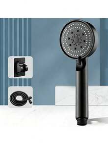 3/2/1 Pcs Adjustable Handheld Shower Head With Bracket & Hose - 5 Spray Modes, Water-Saving Nozzle, Enhance Shower Experience, Bathroom Essential, Home Necessity