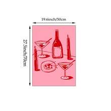 1/2幅极简粉色墙面艺术画“尽情享受美好时光”帆布画，马提尼酒海报，派对及鸡尾酒装饰，适用于客厅、酒吧，可作为礼物赠送朋友，有框/无框可选 - 彩色 - 查看 15