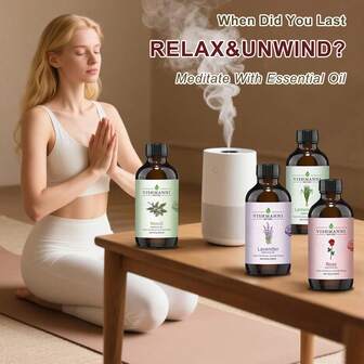 1瓶100%纯天然植物萃取精油，适用于家庭客厅、卧室、浴室加湿器香薰，改善环境，清新空气，去除异味，提神醒脑，促进睡眠，缓解压力。118毫升多香型，香味浓郁，采用标准配方生产，请按需购买。