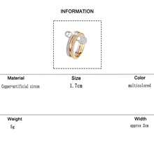 KMT 1pc Copper Inlaid Cubic Zirconia Creative Detachable Linked Ring, Fashion Accessory For Daily, Party, And Date Wear - Interlocking Pins - View 12