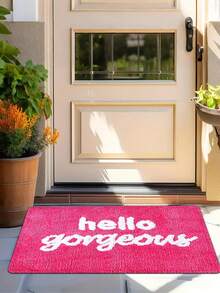 1 pieza Alfombra de baño rosa de peluche - Antideslizante, Absorbente, Lavable a máquina - Adecuada para el hogar, la cocina y el baño - Multicolor - Ver 7