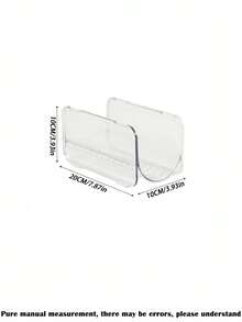 1/2个透明亚克力桌面收纳架，适用于浴室梳妆台，可收纳吹风机、卷发棒、美妆工具等。 - 彩色 - 查看 11