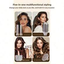 HATTEKERLuxury High-End Five-In-One Hot Air Straightening Comb, With A Foldable Rotating Straightener And Curler. Multi-Functional In One Device, It Is The Perfect Christmas/Thanksgiving Gift For Women. - Xem 4