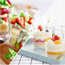 200/100/50/10 Pcs Fruit Skewers, Bamboo Picks, Flower Picks, Fruit Kebab Skewers, Creative Art Toothpicks, Cocktail Decorative Bamboo Sticks, Cake And Burger Art Forks - For Beverage Decoration, Desserts (Birthday, Wedding Party Supplies, Christmas Gifts) - Gold - View 7