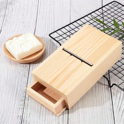 قطعة واحدة من صندوق درج قاطع صابون الشمع، مبرد صابون خشبي مع صندوق، قالب قاطع شمع وصابون، أدوات تشذيب وحلاقة للصابون والشموع اليدوية في عيد الميلاد وعيد الهالوين، قاطع تشذيب الشمع لأدوات الحرف اليدوية DIY، مستلزمات صنع الحرف اليدوية DIY