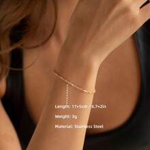 18K Gold Twist Chain Bracelet, Delicate Chain Bracelet, Minimalist Gold Bracelet, Everyday Wear Bracelet, Shiny Bracelet, Gift For Her - Gold - View 4