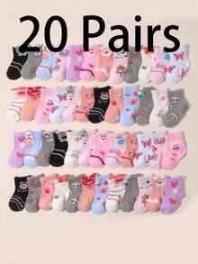 10/20 Đôi tất dài đến bắp chân họa tiết dễ thương cho bé - Nhiều màu - Xem 13