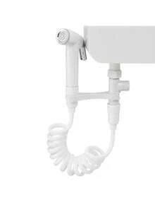 1个浴室手持喷头淋浴喷头马桶喷枪手持式坐浴盆水龙头高品质ABS马桶坐浴盆自清洁坐浴盆 - 白色 - 查看 4