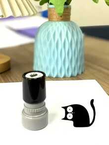1pc Cute Cat Cartoon Stamp, Funny Adorable Cat Animal Mark, Teacher Stamp For Reward, Animal Design Stamp To Encourage ,Back To School,School Supplies - Multicolor - View 8