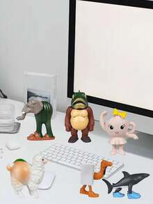 24件套意大利Brainrot可动人偶套装，包含Tralalero Tralala、Tung Tung Tung Sahur、Brainrot鲨鱼表情、猴子和其他主题动物人偶，礼品 - 彩色 - 查看 9