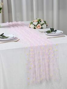 1 Khăn trải bàn họa tiết hoa cúc, kích thước 75cm*180cm, chất liệu vải voan, thích hợp cho tiệc cưới đồng quê, tiệc cưới, trang trí sinh nhật, trang trí nhà cửa, trang trí mùa xuân, trang trí tiệc mừng em bé chào đời, trang trí tiệc theo chủ đề hoa, tiệc mừng em bé, trang trí bàn ăn. - Hoa cúc hồng - Xem 7