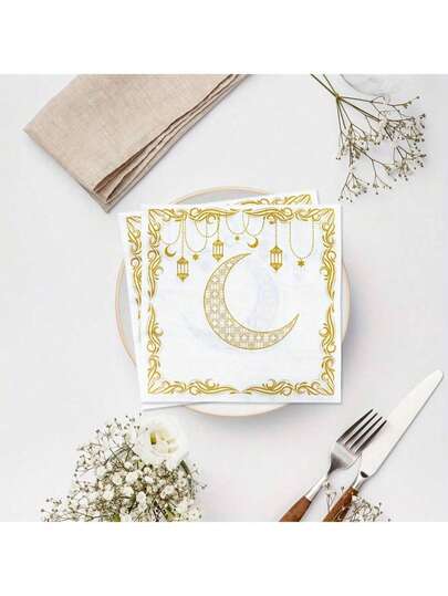 20/40/100pcs White & Gold Happy Birthday Napkins, Disposable Cocktail Napkins, White & Gold Birthday Napkins, Foil Stamped Napkins, Disposable Lunch Napkins, Birthday Party Supplies