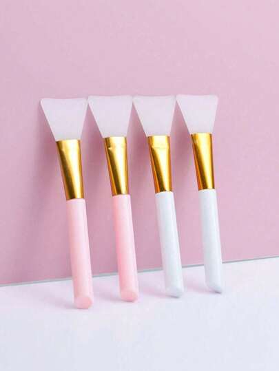 2pcs Soft Silicone Face Mask Applicator, Mask Silicone Brush, Mixed Mud Mask Brush, Beauty Salon Makeup Tools, Suitable For Beginners