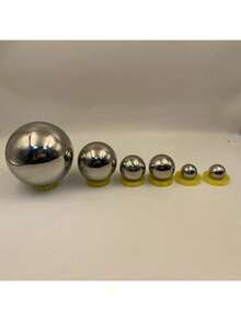 6个不锈钢观赏球，32-120毫米镜面抛光空心球，反光花园球，漂浮池塘球，无缝观赏球，家居桌面装饰，房间装饰，家居装饰 - 彩色 - 查看 5