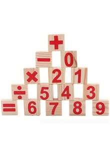 木制数字棒数学教具，帮助孩子轻松学习数学，万圣节、圣诞节、感恩节的绝佳礼物