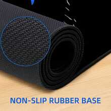 1pc Dark Skull Gaming Mouse Pad, Anime Character Design Large Rectangular Desk Mat With Stitched Edges, Waterproof Rubber Base, Non-Slip Smooth Surface For PC Laptop Computer Setup, Cool Gift For Men Women Gamers, Multi-Purpose Table Protector, Office Gaming Decor - Multicolor - View 6