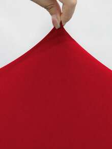 4件套纯色游戏椅套，采用现代弹力轻便透气涤纶面料，可拆卸可水洗，提供舒适时尚的游戏体验 - 大紅 - 查看 4