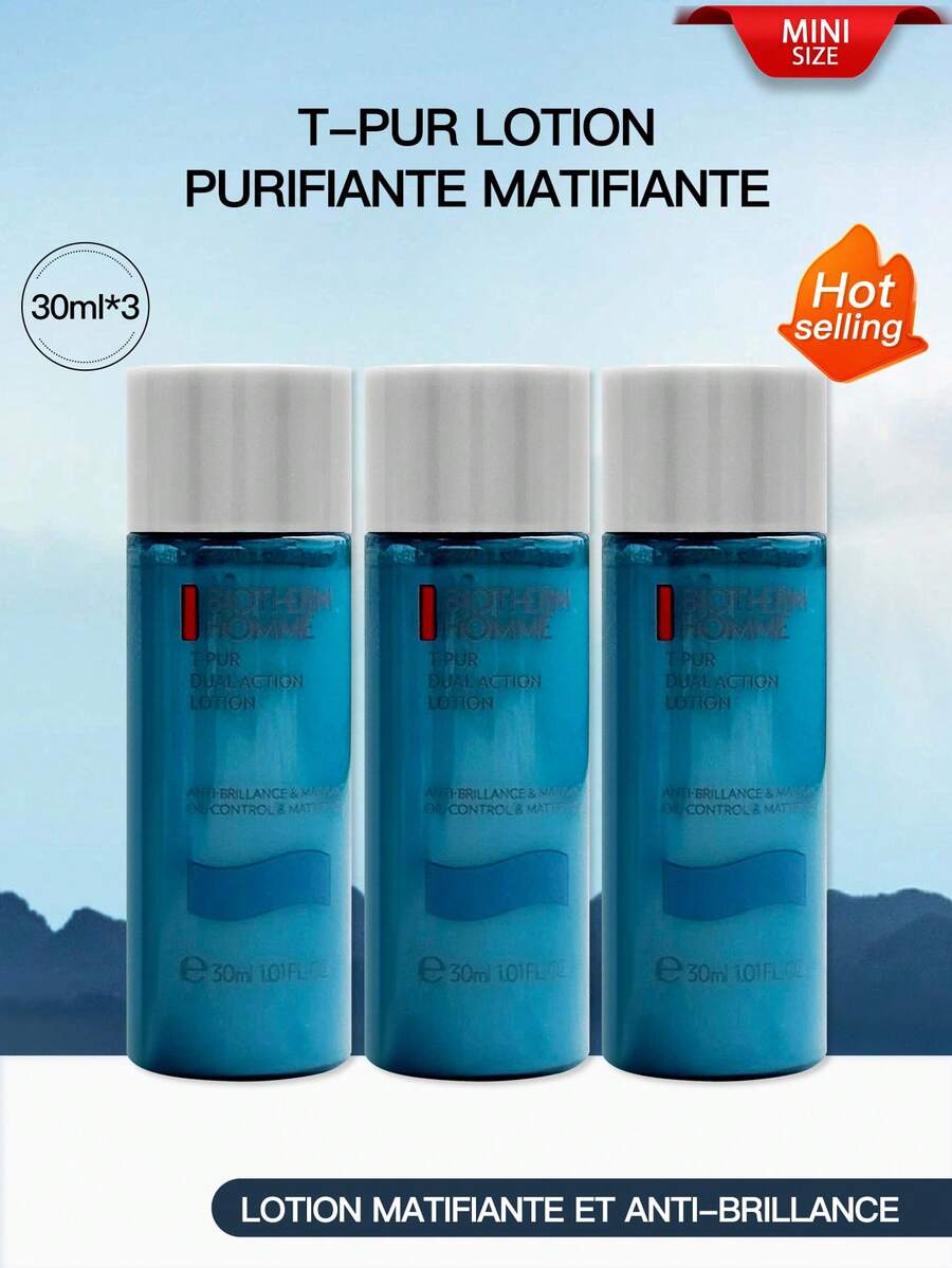 Biotherm Men T-PUR DUAL ACTION LOTION 30ml [MINI SIZE] - 30ml*3 - View 1