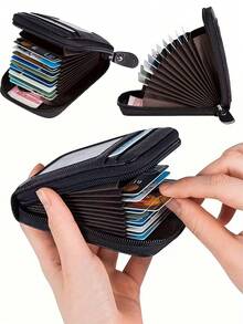Men's Ultra-Thin Zipper Card Holder, Lightweight And Durable, Business Design, Multi-Function Coin Pouch, Mini Wallet, Suitable For Daily Commute, Minimalist And Fashionable, Ideal Accessory For Business Professionals, Perfect Gift For Valentine's Day. - Multicolor - View 5