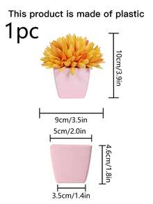 1pc 10CM(H) Artificial Artemisia Mini Potted Plant, Suitable For Home Living Room, Fireplace, Bedroom, Bathroom, As An Exquisite And Compact Decorative Item For Scene Arrangement During Valentine's Day, Wedding, Mother's Day, Etc. - Multicolor - View 8