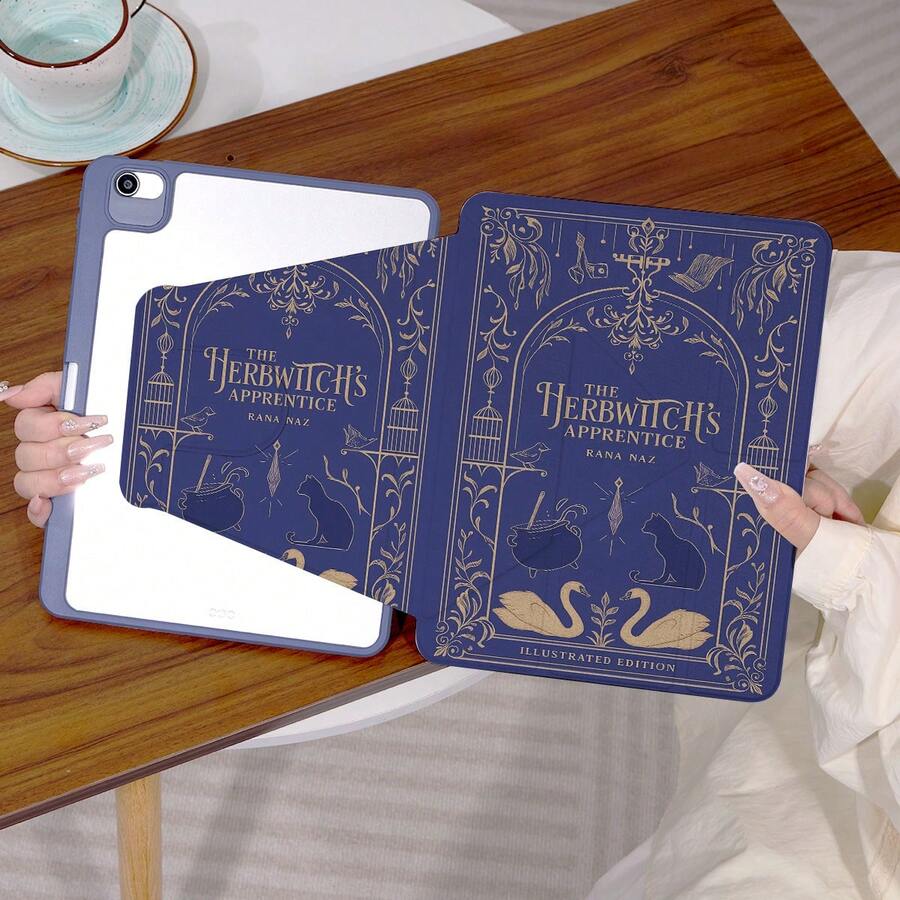 360° Rotatable IPad Protective Case, Y-Shaped Folding Stand, High-Definition UV Printing, Compatible With Ipad 11 2025, IPad Air 11/13 2025 M3, IPad Air (M2) 11/13 Inch, IPad Air 4/5/6 10.9inch, IPad Pro 11 Inch, IPad Pro 12.9 Inch, IPad 10.2 Inch, IPad 9th/10th Generation And Various Models, Protective Cover Design, Support Multi-Angle Adjustment, Six-Way Stand Placement, Built-In Pen Slot, Transparent Back Cover, Anti-Drop Protection, Auto Wake/Sleep Function - Multicolor - View 1