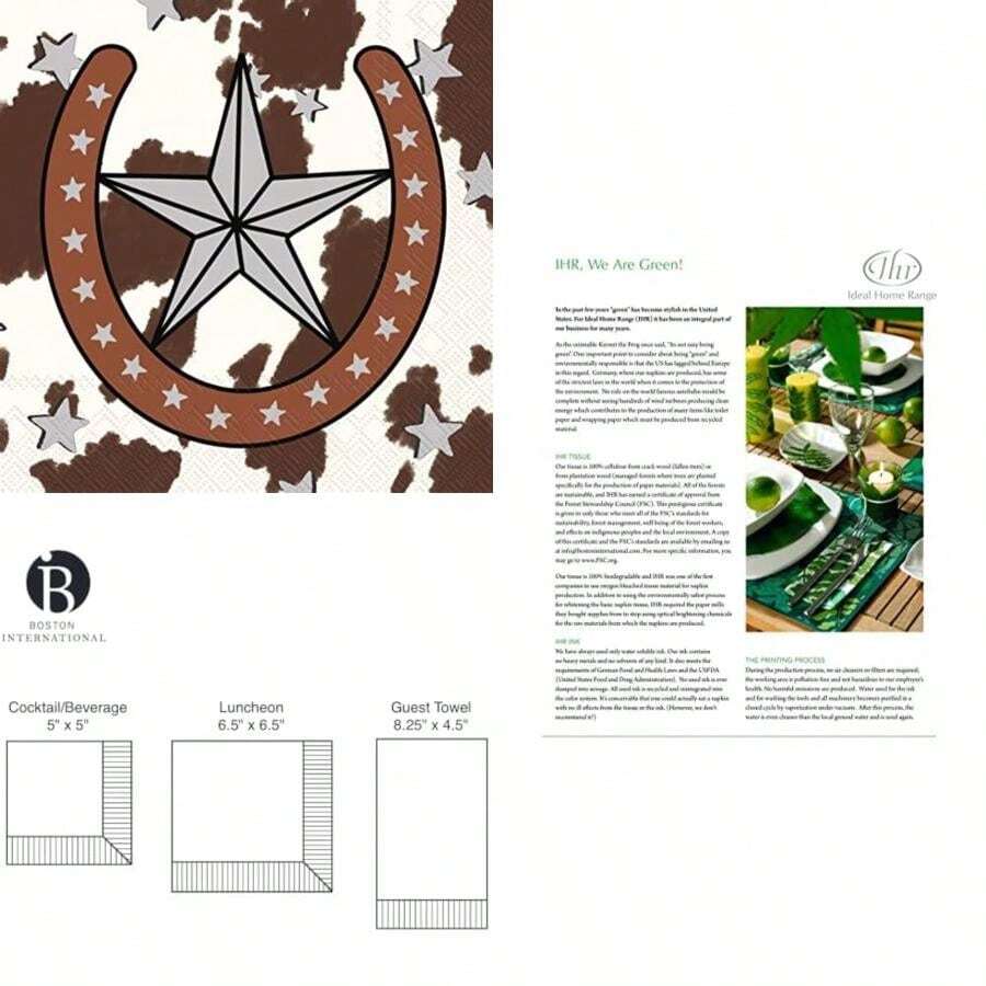 Boston International IHR - Servilletas de papel de 3 capas, tamaño de invitado, corona de flores silvestres de abeja(12.70cm (5") x 12.70cm (5") Herradura) - Multicolor - Ver 1