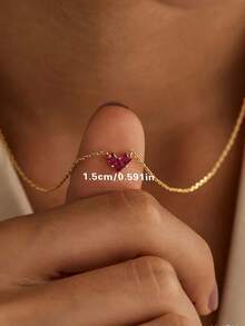 Custom Elegant Birthstone Necklace, Choose Birthstone Color Corresponding To Birth Month, Personalized Birthstone Necklace, Gift For Mom, Family Birthstone Jewelry, Gemstone Necklace - Gold - View 11